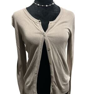 Jade & Ivory Tan Button-Up Cardigan – Size M, EUC